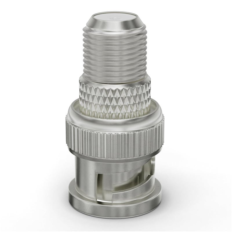 THE CIMPLE CO - RF (F81) and BNC Coaxial Adapter - BNC Male to Female F81 (F-Pin) Connector, Adapter, and Coupler - for RG11, RG6, RG59, RG58, SDI, HD SDI, CCTV - 10 Pack - Image 1
